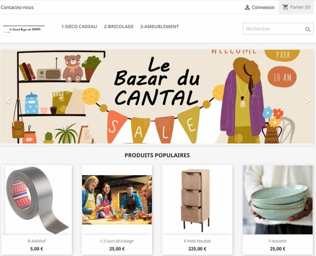 Site internet bazar du cantal